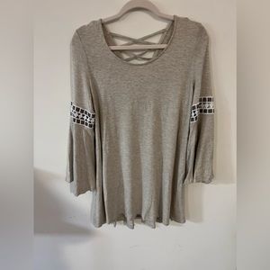 Women| Lapis Long Sleeve Cross Back Long Sleeve